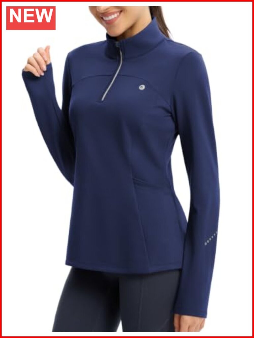 Fleece Quarter Zip Running Jacket Thermal Pullover Thumb Holes